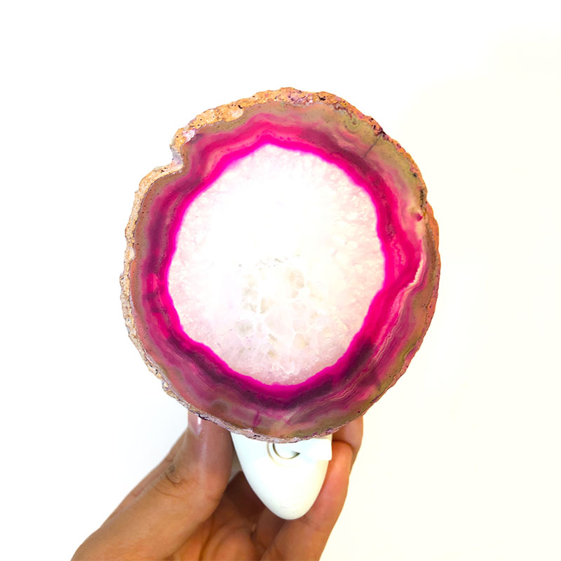 Agate Slice Night Light – Pink 4 Agate Slice Night Light – Pink