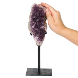 Amethyst Cluster On Stand - AME14 | Himalayan Salt Factory