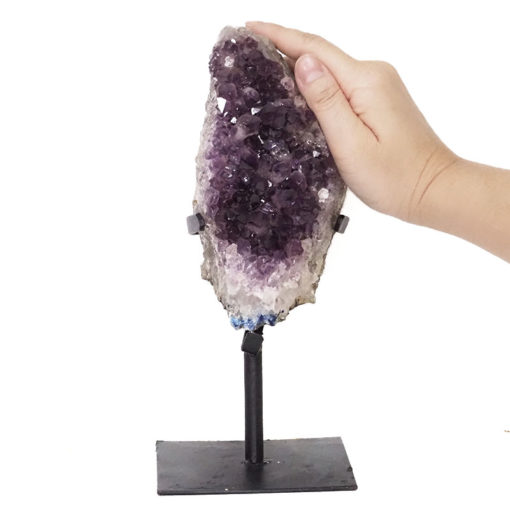 Amethyst Cluster On Stand - AME16 | Himalayan Salt Factory