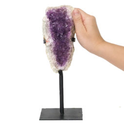 Amethyst Cluster On Stand - AME19 | Himalayan Salt Factory