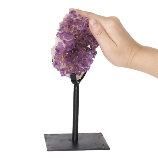 Amethyst Cluster On Stand - AME21 | Himalayan Salt Factory