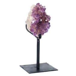 Amethyst Cluster On Stand - AME21 | Himalayan Salt Factory