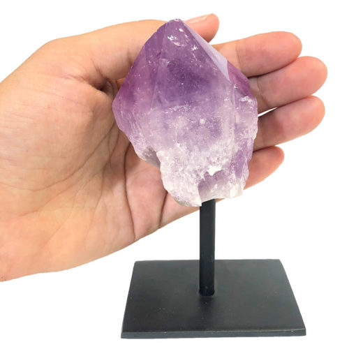 Amethyst Crystal Point On Metal Stand 1