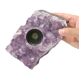 Amethyst Tealight Candle Holder 6 Amethyst Tea Light-1