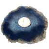 Blue Agate Tealight Candle Holder Flat
