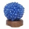 Blue Crystal Ball Lamp with Timber Base | Himalayan Salt Factory