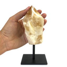 Citrine Crystal Point On Metal Stand 1
