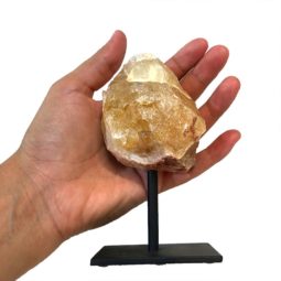 Citrine Rough On Metal Stand 1