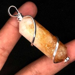 Citrine Terminated Point Gemstone Pendant