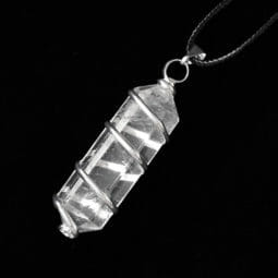 Clear Quartz Double Terminated Point Spiral SP Pendant | Himalayan Salt Factory