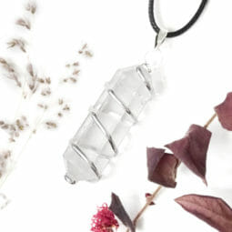 Clear Quartz Double Terminated Point Spiral SP Pendant | Himalayan Salt Factory