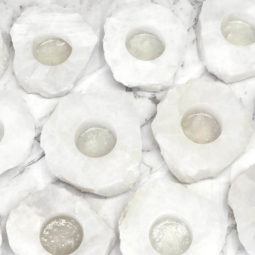 Clear Quartz Tealight Candle Holder - Polished 11 Clear Quartz Tealight Candle Holder - Polished 10