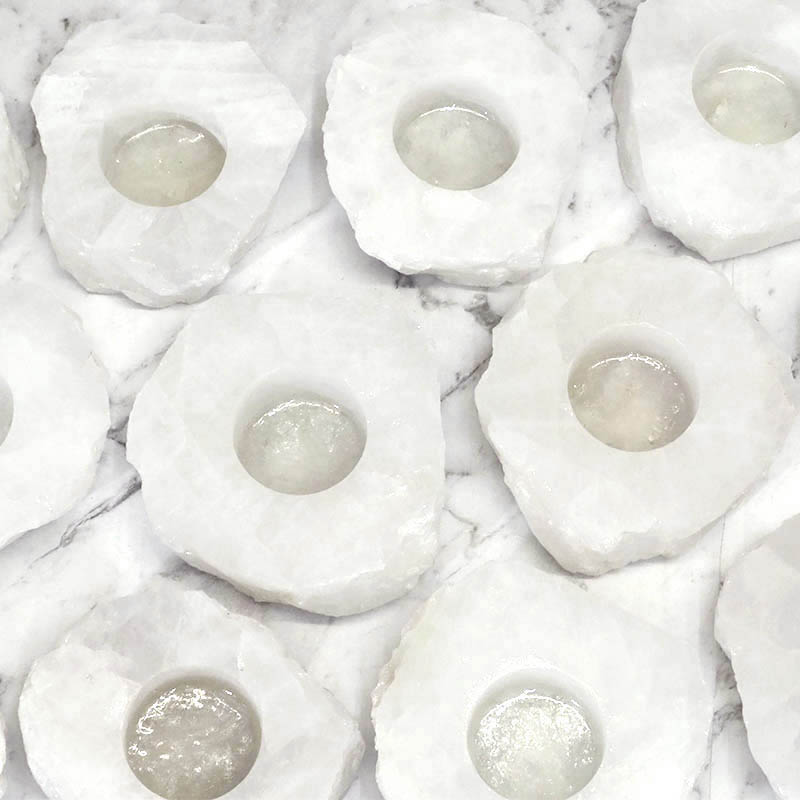 Clear Quartz Tealight Candle Holder - Polished 4 Clear Quartz Tealight Candle Holder - Polished - Image 3