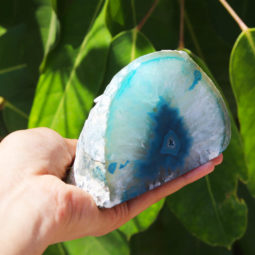 Earthy Blue Agate Set - 3 Units [E] | Himalayan Salt Factory
