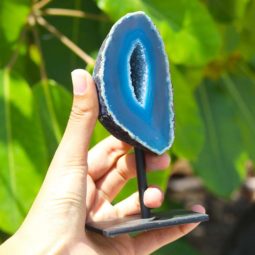 Earthy Blue Agate Set - 3 Units [E] | Himalayan Salt Factory