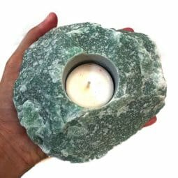 Green Quartz Tealight Candle Holder 1