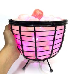 Basket Light with Large Rose Quartz - 6kg 8 Large Basket Light with Rose Quartz