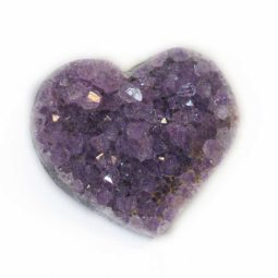 Natural Amethyst Druzy Heart Shape - A4 17 Natural Amethyst Druzy Heart Shape