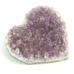 Natural Amethyst Druzy Heart Shape - C4 9 Natural Amethyst Druzy Heart Shape