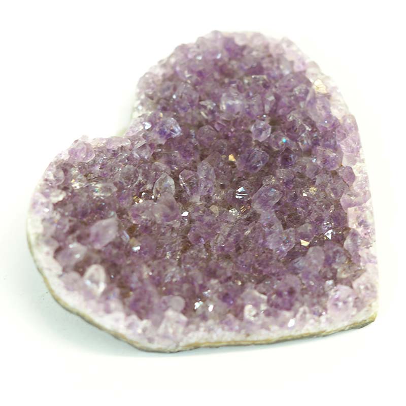 Natural Amethyst Druzy Heart Shape - C4 6 Natural Amethyst Druzy Heart Shape