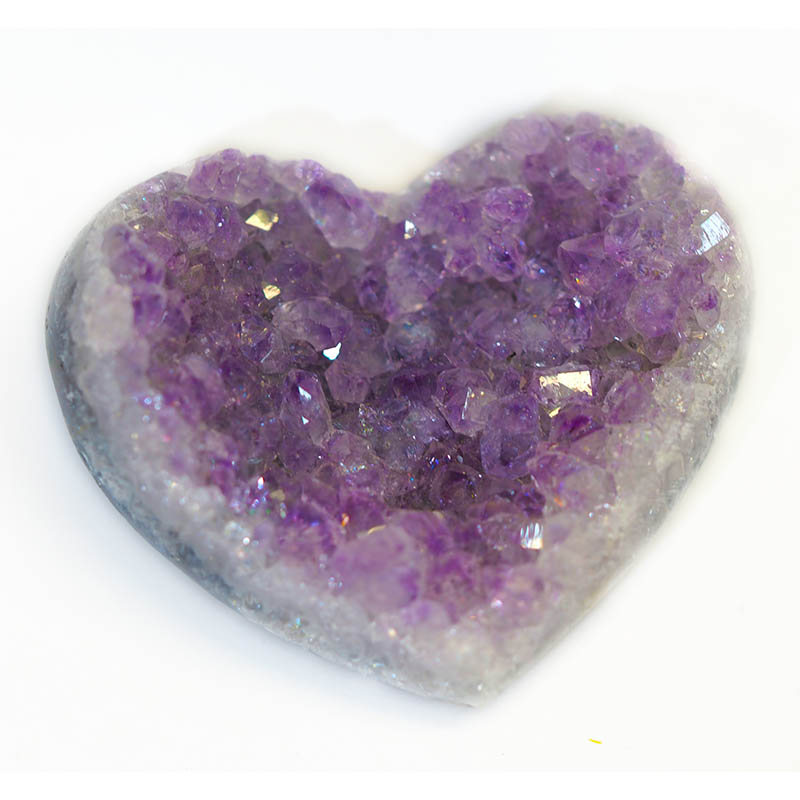 Natural Amethyst Druzy Heart Shape - A4 5 Natural Amethyst Druzy Heart Shape