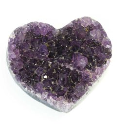 Natural Amethyst Druzy Heart Shape
