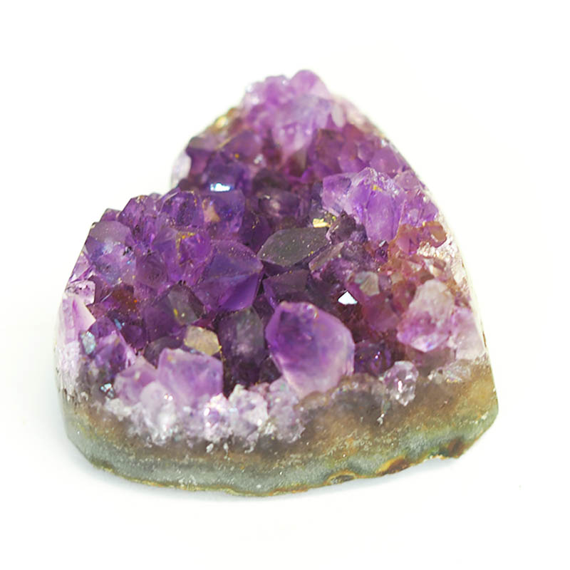 Natural Amethyst Druzy Heart Shape - A1 5 Natural Amethyst Druzy Heart Shape