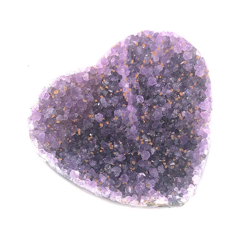 Natural Amethyst Druzy Heart Shape - D3 6 Natural Amethyst Druzy Heart Shape