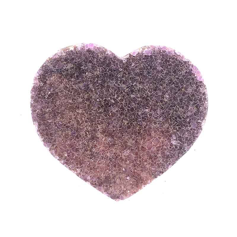 Natural Amethyst Druzy Heart Shape - C3 3 Natural Amethyst Druzy Heart Shape