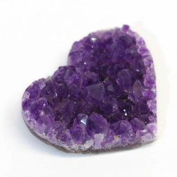 Natural Amethyst Druzy Heart Shape