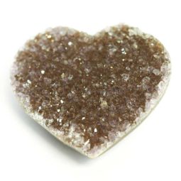 Natural Amethyst Druzy Heart Shape
