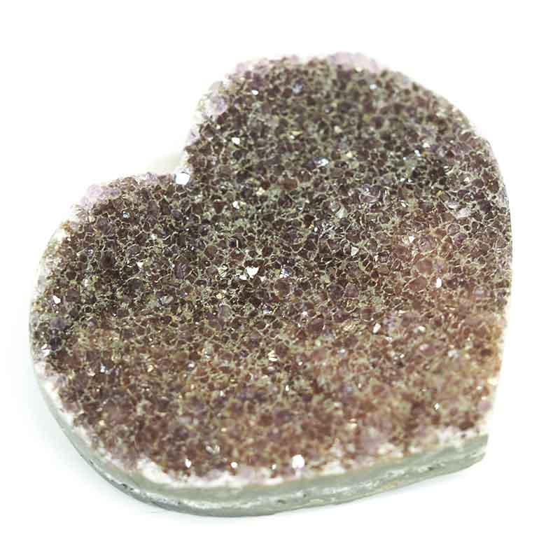Natural Amethyst Druzy Heart Shape - C3 5 Natural Amethyst Druzy Heart Shape