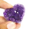Natural Amethyst Druzy Heart Shape