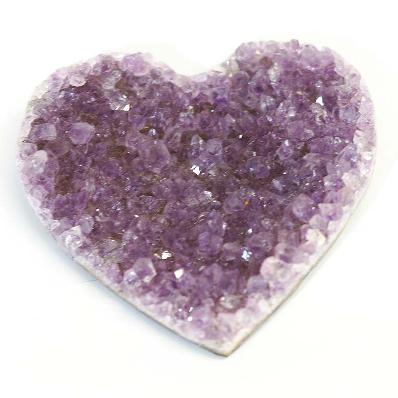 Natural Amethyst Druzy Heart Shape - C4 4 Natural Amethyst Druzy Heart Shape