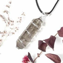 Smoky Quartz Double Terminated Point Spiral SP Pendant | Himalayan Salt Factory