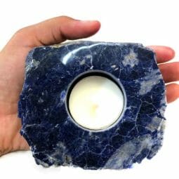 Sodalite Tealight Candle Holder - Polished 1