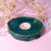 Teal Agate Tealight Candle Holder - Flat | Crystal Factory