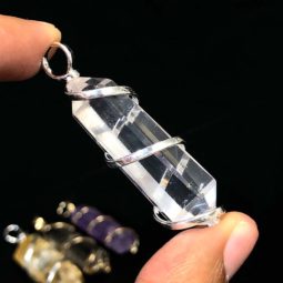 Terminated Point Gemstones Pendants - 4 Pieces