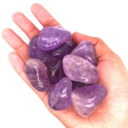 Tumbled Amethyst Gemstones - 250 gr 8 Tumbled Amethyst Gemstones - 250 gr