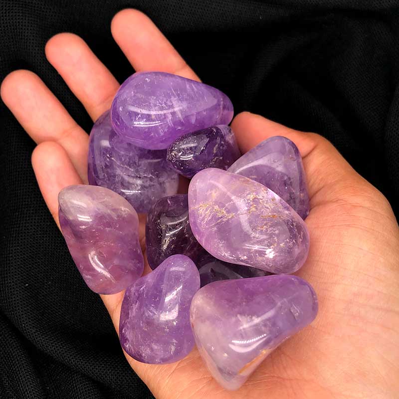 Tumbled Amethyst Gemstones - 250 gr 7 Tumbled Amethyst Gemstones - 250 gr