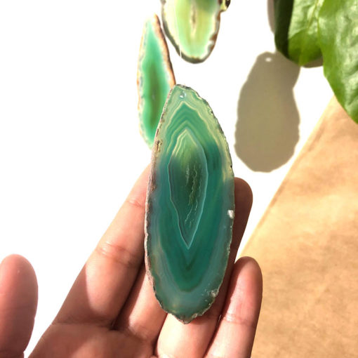 Wind Chime Brazil Agate Green Slices