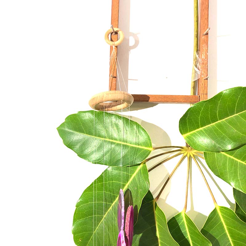 Agate Wind Chime- Pink – Medium 5 Wind Chime Brazil Agate Pink Slices