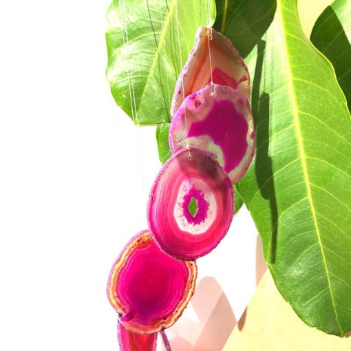 Wind Chime Brazil Agate Pink Slices