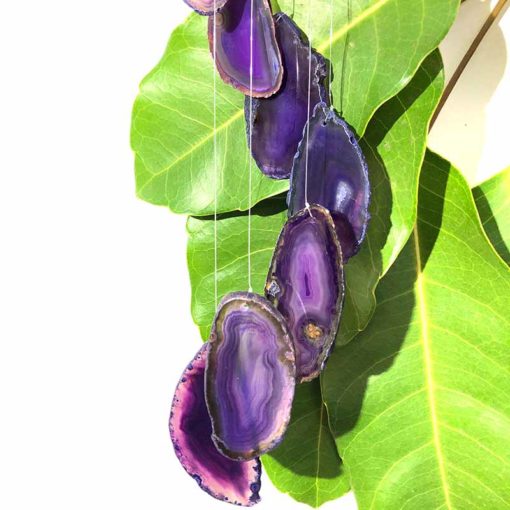 Wind Chime Brazil Agate Purple Slices