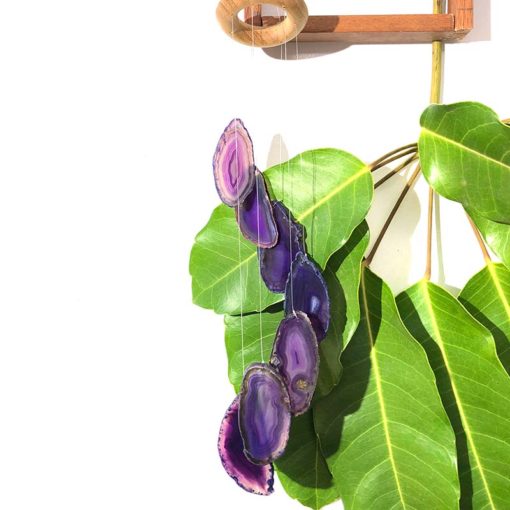 Wind Chime Brazil Agate Purple Slices