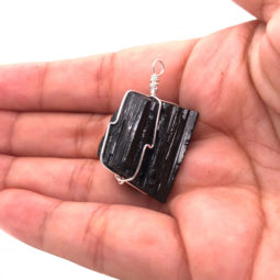 10 Black tourmaline Pendants wire wrap BR 2492 2 | Himalayan Salt Factory