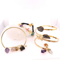 4 x Raw Rock & Funny Gemstones Bracelets - BR 1157 5 | Himalayan Salt Factory