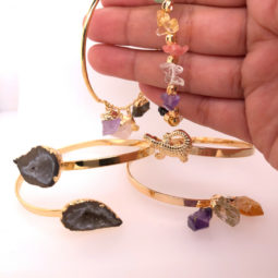 4 x Raw Rock & Funny Gemstones Bracelets - BR 1157 6 | Himalayan Salt Factory