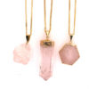 Beautiful & Natural 3 Rose Quartz Pendants [JE04] 5 | Himalayan Salt Factory