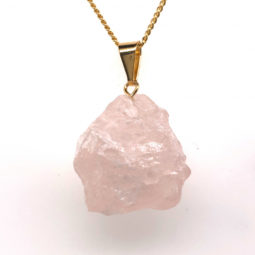 Beautiful & Natural 3 Rose Quartz Pendants [JE04] 6 | Himalayan Salt Factory